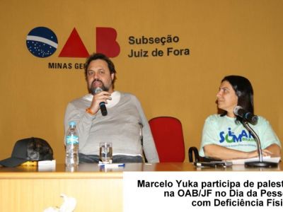 Leia a noticia completa sobre Marcelo Yuka participa de palestra na OAB/JF no Dia da Pessoa com Deficiência Física