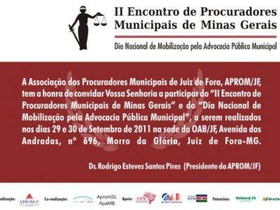 Leia a noticia completa sobre Faça sua inscrição para o II Encontro de Procuradores Municipais de Minas Gerais